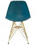 Стул обеденный DSR (ножки золотые, цвет морской волны (G-05))