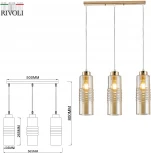 Светильник подвесной Viviane 9107-203 3 * Е27 60 Вт