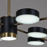 Потолочная люстра светодиодная на штанге с регулировкой цветовой температуры Reluce 06369-0.3-08 COP+BK (220V)