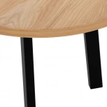 Стол Next круглый раскладной 90-120x90x76,5см, Дуб Навара, чёрный Bradex Home RF 0251