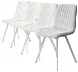 Стул ELVIS WZ2042-19 галечный серый фактурный велюр/ белый каркас M-City 629M04991