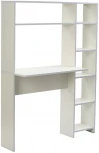 Письменный стол Woodville Тулон со стеллажом белое тиснение 553773