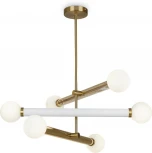 Потолочная люстра на штанге Freya Cross FR5381PL-06G (220V, шарики)