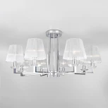 Потолочная люстра Wi-Fi Eurosvet Alegria 60125/8 хром Smart (220V, управление смартфоном, голосовое управление, умный дом - Minimir Home)