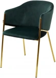 Стул DILL BLUVEL-78 GREEN, велюр/ золотой каркас