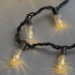 Гирлянда «Шишки» 10м тепло-белая 220В, 100 LED, провод черный каучук 2,3мм, IP65 Laitcom CN100-2-2WW