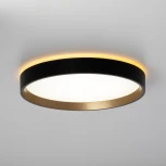 Настенно-потолочный светильник с подсветкой Черный+Золото Citilux Etalon CL750241 (LED, 220V, круглые, IP40)