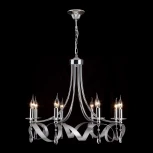 Подвесная люстра Eurosvet Adelia 60064/8 хром (220V, хрусталь Strotskis, на цепи)