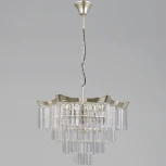 Подвесная люстра ILLUMICO IL3575-6+3PSQ-24 GD LYRA (220V, хрусталь, на цепи)