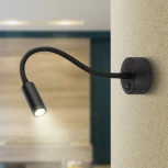 Настенный светильник светодиодный для чтения с выключателем ЭРА WL 33 BK