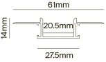 Алюминиевый профиль скрытого монтажа 61x14 Maytoni Led Strip ALM011S-2M