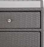 "Мальта" тумба плетеная из искусственного ротанга, цвет графит 4SIS арт.УТ-00002577