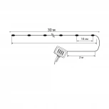 Садовая гирлянда на солнечной батарее «Роса». 300 светодиодов, разноцветный свет. 1*АА Ni-Mh аккумулятор в/к. IP44 Uniel USL-S-128/PT30000 MULTI DEW