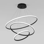 Подвесной светодиодный светильник ярусный Collars 90264/3 черный Eurosvet (регулировка яркости, 220V, пульт управления, на тросе)