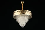 Подвесная люстра Dzhoell APL.823.03.12 (220V, хрусталь, подвески, на цепи)