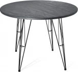 Стол Sheffilton SHT-TU10/TT 90 МДФ черный муар/каменный уголь