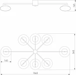 Потолочная люстра Eurosvet Opaline 70220/8 латунь (шар)