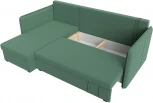Диван угловой Слим левый угол (Зеленый/Рогожка) Лига Диванов арт.121151L