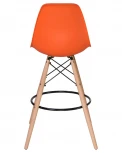 Стул барный DSW BAR (ножки светлый бук, цвет сиденья оранжевый (O-02))