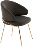Стул-полукресло Bradex Home Emil графит с золотыми ножками (RF 0544)