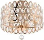 Потолочная люстра хрустальная на штанге Arte Milano Sorrento-1019 371019/5/50/390 GD (220V)