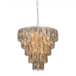 Подвесная люстра Vitaluce V5279-0/20+1 (220V, хрусталь, на цепи, круглые)
