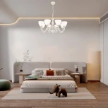 Подвесная люстра Arte Milano AM343837 347837/8 WT+G (220V, на цепи)