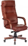 Кресло руководителя Бюрократ T-9927WALNUT светло-коричневый Leather Eichel кожа крестовина металл/дерево