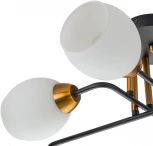 Потолочная люстра на штанге Escada Hope 1132/6P Black 6x60Вт E27, металл/стекло, черный/золото