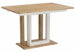 Стол на тумбе Woodville Санса 120 дуб монтана / белая шагрень 462386