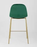 Стул полубарный Stool Group Валенсия велюр зеленый золотые ножки УТ000004427
