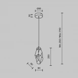 Подвесной светильник светодиодный Modelux MODESTYLE MS.89131.1 GD