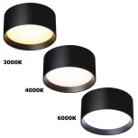 Светильник накладной светодиодный с переключ. цв. температуры Novotech Orbis 359601 черный IP20 LED 36W 220-240V 3000К\4000К\6000К