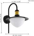 Настенный фонарь уличный Eglo Sirmione 97285