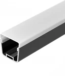 Профиль с экраном LINE-D-3734-2000 TETRA BLACK+OPAL (Arlight, Алюминий) 055072