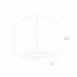 Потолочный светильник уличный Arte Lamp Galopin A1461PL-1WH (220V, куб, IP44)