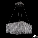 Подвесная люстра светодиодная APL LED Sicilia SH04.42.A.Ni.4000 (220V, хрусталь, на тросе)
