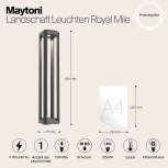 Наземный светильник Maytoni Royal Mile O019FL-L12GR3K (LED, 220V, IP65)