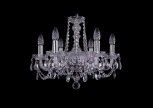 Подвесная люстра Bohemia 1402 1402/6/160/Ni (220V, хрусталь, на цепи, подсвечник, свеча)