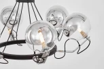 Подвесная люстра Lumina Deco Marseo LDP 9110-6 BK+CHR (220V, на проводе, шарики)
