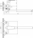 Смеситель 1 Orange Iris M41-211cr универсальный