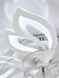 Потолочная люстра светодиодная с вентилятором Natali Kovaltseva Ledfan LED LAMPS 81488 (регулировка яркости, 220V, пульт управления, управление смартфоном)