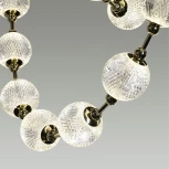 Подвесной светильник Odeon Light Crystal 5008/80L золотой/прозрачный/металл/акрил LED 80W (220V, шарики, бусы)