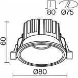 Встраиваемый светильник Maytoni Round DL058-12W4K-B (LED, 220V, круглые)