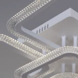 Потолочная люстра на штанге светодиодная с пультом и ночным режимом и RGB Reluce 09838-0.3-4+4B WH (RGB, Умный дом)