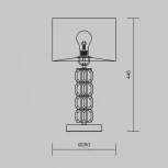 Интерьерная настольная лампа Maytoni Talento DIA008TL-01CH (220V, выключатель)