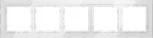 Рамка на 5 постов (белый, стекло) Voltum S70 VLS110501