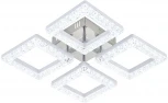 Потолочная люстра светодиодная Escada Aquarius 10287/4LED 62Вт, с ПДУ, металл/акрил, хром/белый/прозрачный (220V)