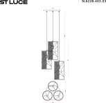 Подвесной светильник ST Luce Root SL6228.403.03 Черный/Бежевый E27 3*60W (220V, на проводе)