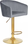 Стул барный DOBRIN DARCY GOLD (серый велюр (1922-19)) 5025_GoldBase-LM GOLD, цвет сиденья серый (1922-19), основания золото